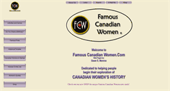 Desktop Screenshot of famouscanadianwomen.com